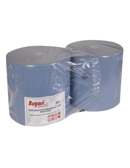 Bobina carta blu riciclata 7,5 kg Ultra resistente e assorbente | Bugari Shop