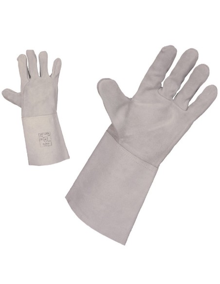 Guanti Pelle Crosta Saldatore Manichetta 15 cm | Bugari Shop