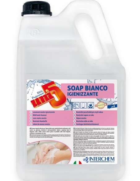 Sapone Liquido Mani Bianco Igienizzante 5 kg | Bugari Shop