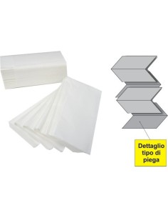 Asciugamani di carta monouso piegati a V – 3 veli 200 fogli | Bugari Shop 2