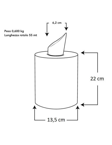 Asciugamani di carta monouso a estrazione centrale – 0,6 kg | Bugari Shop