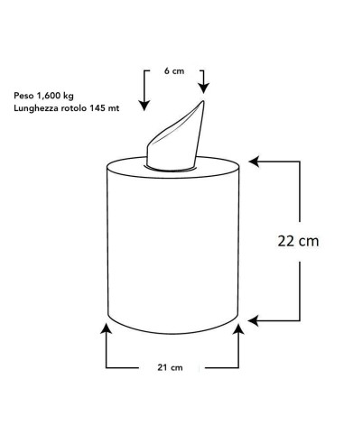 Asciugamani di carta monouso a estrazione centrale – 1,6 kg | Bugari Shop