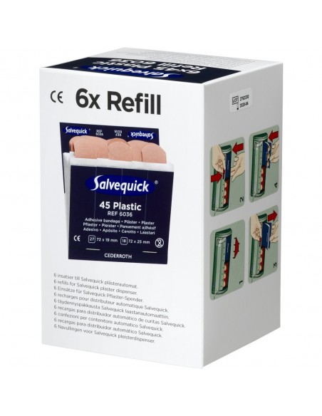 Ricariche Cerotti Salvequick Plastica 6x45 Pz | Bugari Shop