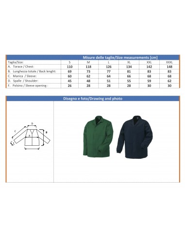 Giacca Cotone Massaua da Lavoro | Bugari Shop