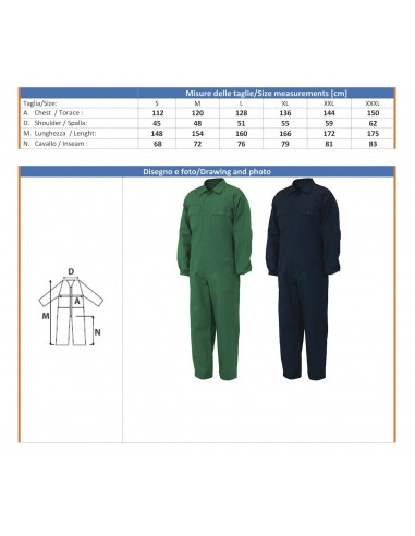 Tuta Cotone Massaua Uomo | Bugari Shop