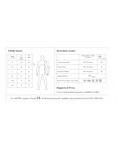 Giubbotto Japan Uomo da Lavoro Impermeabile | Bugari Shop