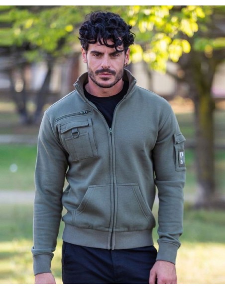 Felpa New Italy Uomo da Lavoro con Tasche | Bugari Shop