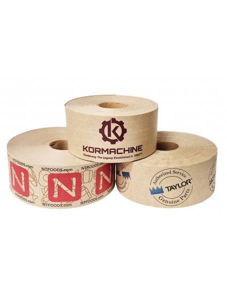 Nastro adesivo carta gommata rinforzato personalizzato mm 60 x 150 m per umettatrice| Bugari Shop