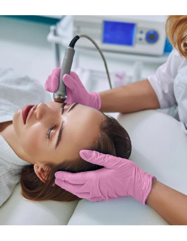 Guanti Monouso Nitrile Rosa (100 pz) | Bugari Shop