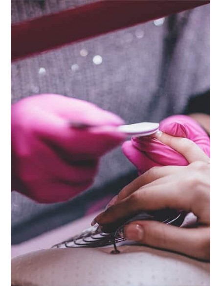 Guanti Monouso Nitrile Rosa (100 pz) | Bugari Shop