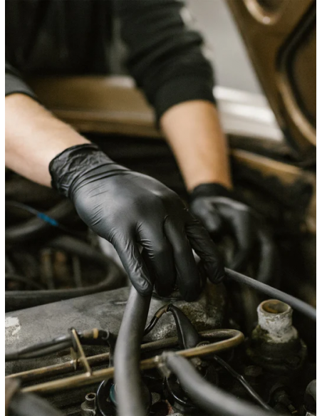 Guanti Monouso Nitrile Neri (100 pz) | Bugari Shop