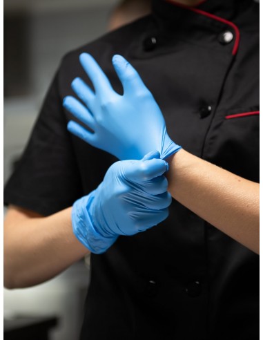 Guanti Monouso Nitrile 100% Contatto Alimentare (100 pz) | Bugari Shop