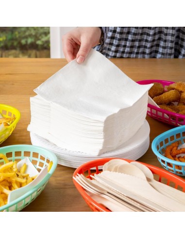 Tovaglioli di Carta Monouso Bianchi 40 x 40 cm 50 pz.