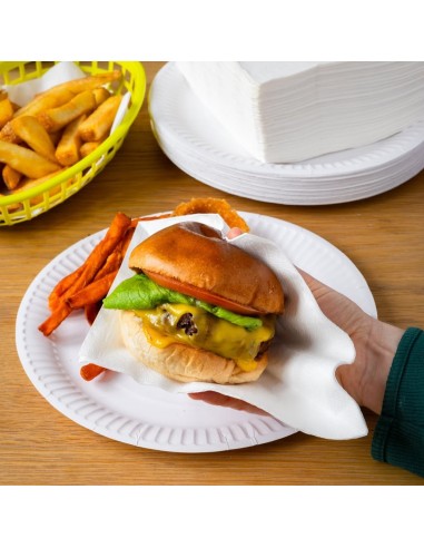 Tovaglioli di Carta Monouso Bianchi 40 x 40 cm 50 pz.