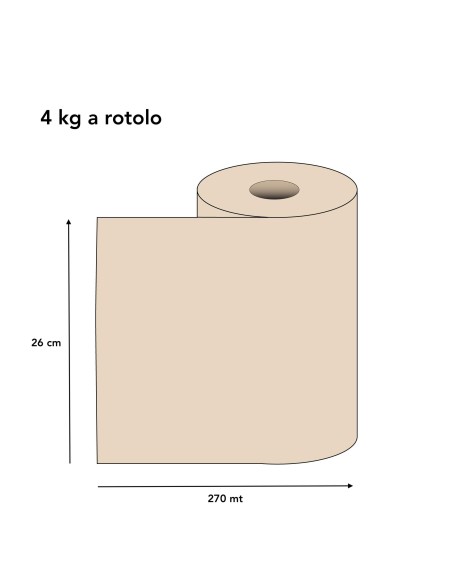Bobina carta ecologica Avana 4 kg – 270 mt | Bugari Shop