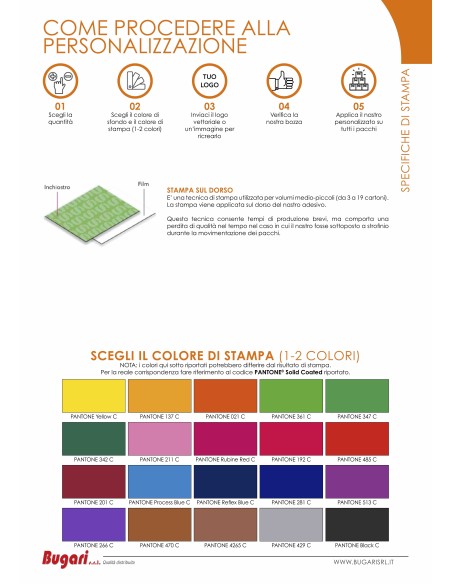 Nastro adesivo carta ecologico rinforzato personalizzato | Bugari Shop