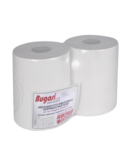 Bobina carta goffrata 3 veli 3 kg – alta resistenza | Bugari Shop