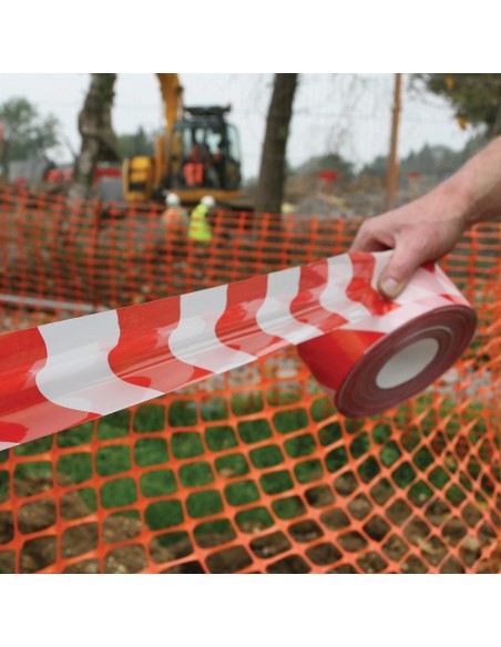 Nastro segnaletico polietilene rosso bianco | Bugari Shop