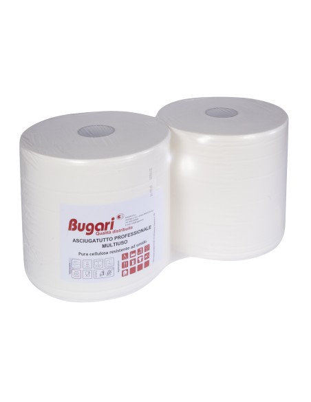 Bobina carta pura cellulosa liscia 5 kg – 360 mt Super resistente | Bugari Shop