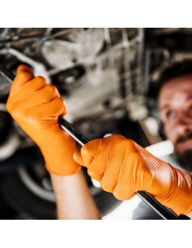 Guanti Nitrile Supergrip Arancioni 50 Pz | Bugari Shop