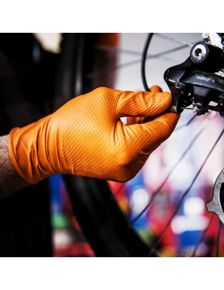 Guanti Nitrile Supergrip Arancioni 50 Pz | Bugari Shop
